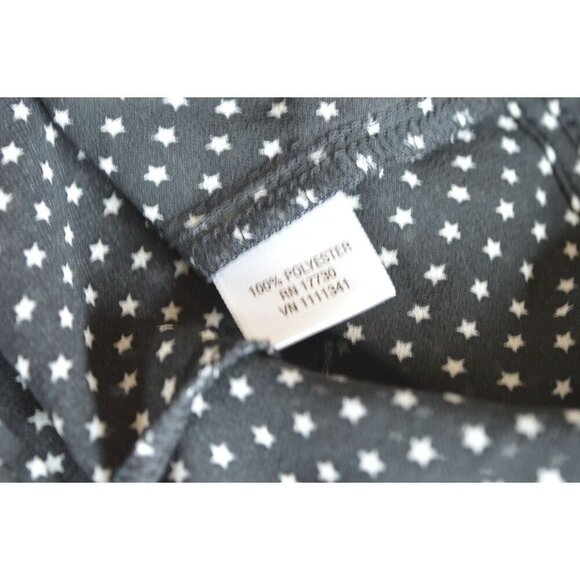 Vintage y2k Converse Star Print Blouse Black White Women's Size Large Skater - Picture 6 of 8